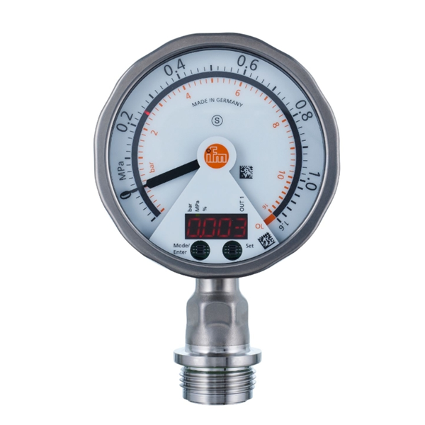 德國IFM易福門帶顯示屏的齊平式壓力傳感器PI1706 PI-2,5-REA01-MFRKG/US/ /P