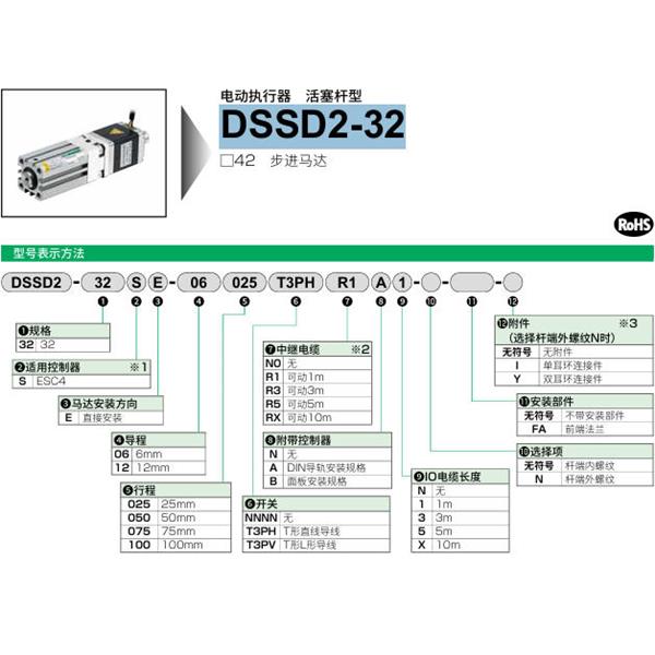 CKD喜開理電動執行器（無馬達型）活塞桿型DSSD2-32SE-06100NNNNN0NN