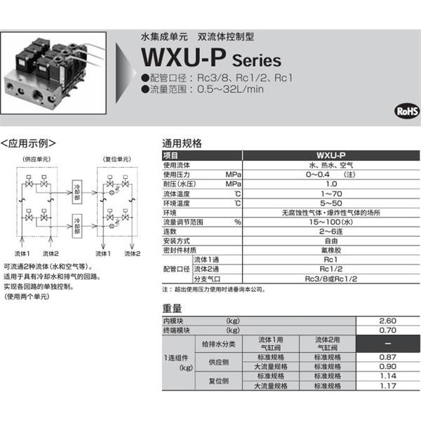 CKD喜開理水集成單元WXU-P-S-2-L-S11-N-10-04-A0P1