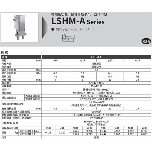 CKD喜開理線性導軌卡爪LSHM-G16D1A-N-HP2