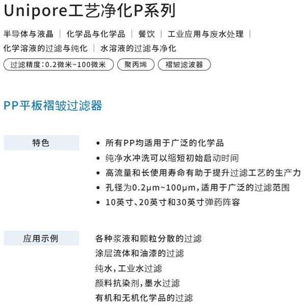 日本開滋KITZ PP 平膜褶式濾芯P70TP12V-8